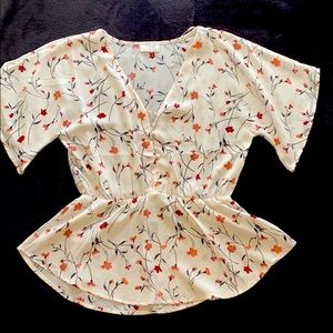 White floral business casual shirt